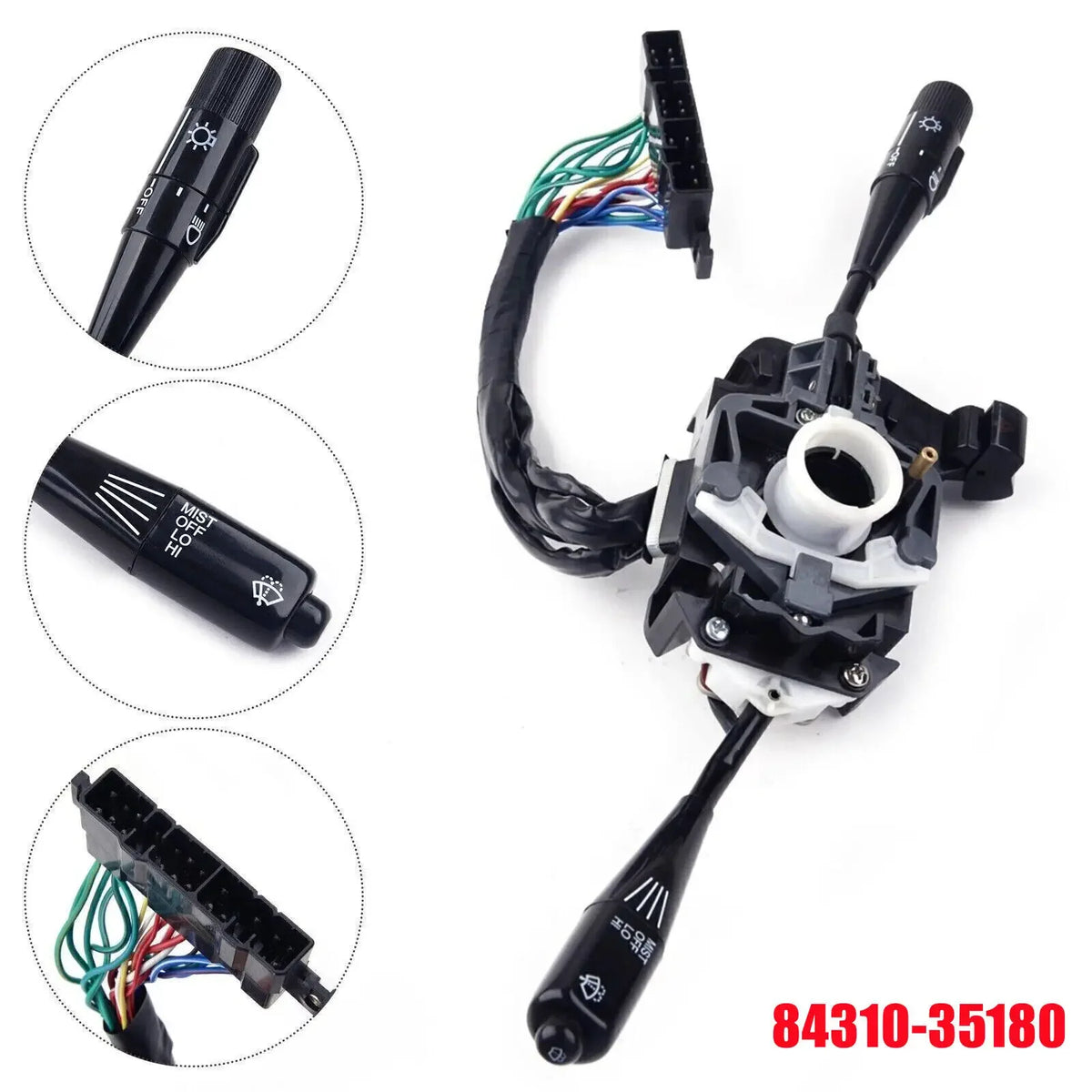 84310-35180 For Toyota 4Runner Pickup 1984-1989 Hilux YH 50 52 55 57/6 Car LHD Headlight Turn Signal Steering Wheel Switch Auto Quake Default Title