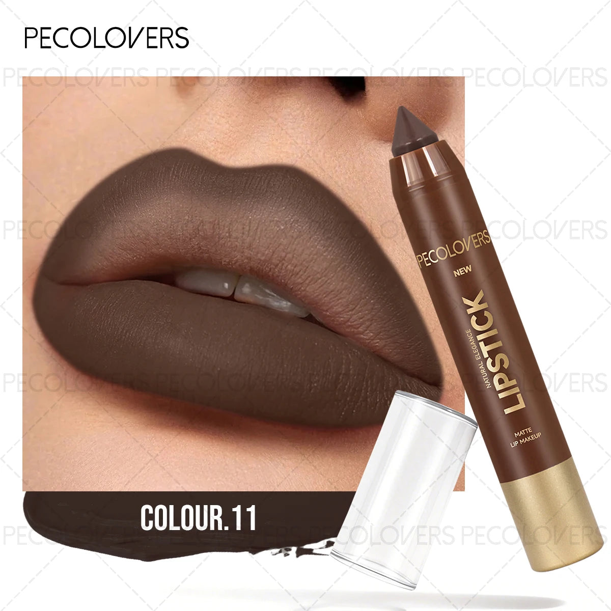 Winter Reddish Brown Lip Liner Pencil Matte Velvet Long-Wearing Non-Smudging for Daily Party Makeup Quake 11