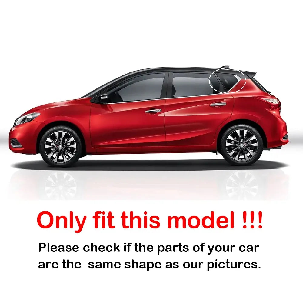 For Nissan Tiida Hatchback 2016-2021 Car Rear Louver Window Side Shutter Cover Trim Sticker Vent Scoop ABS Carbon Accessories Quake