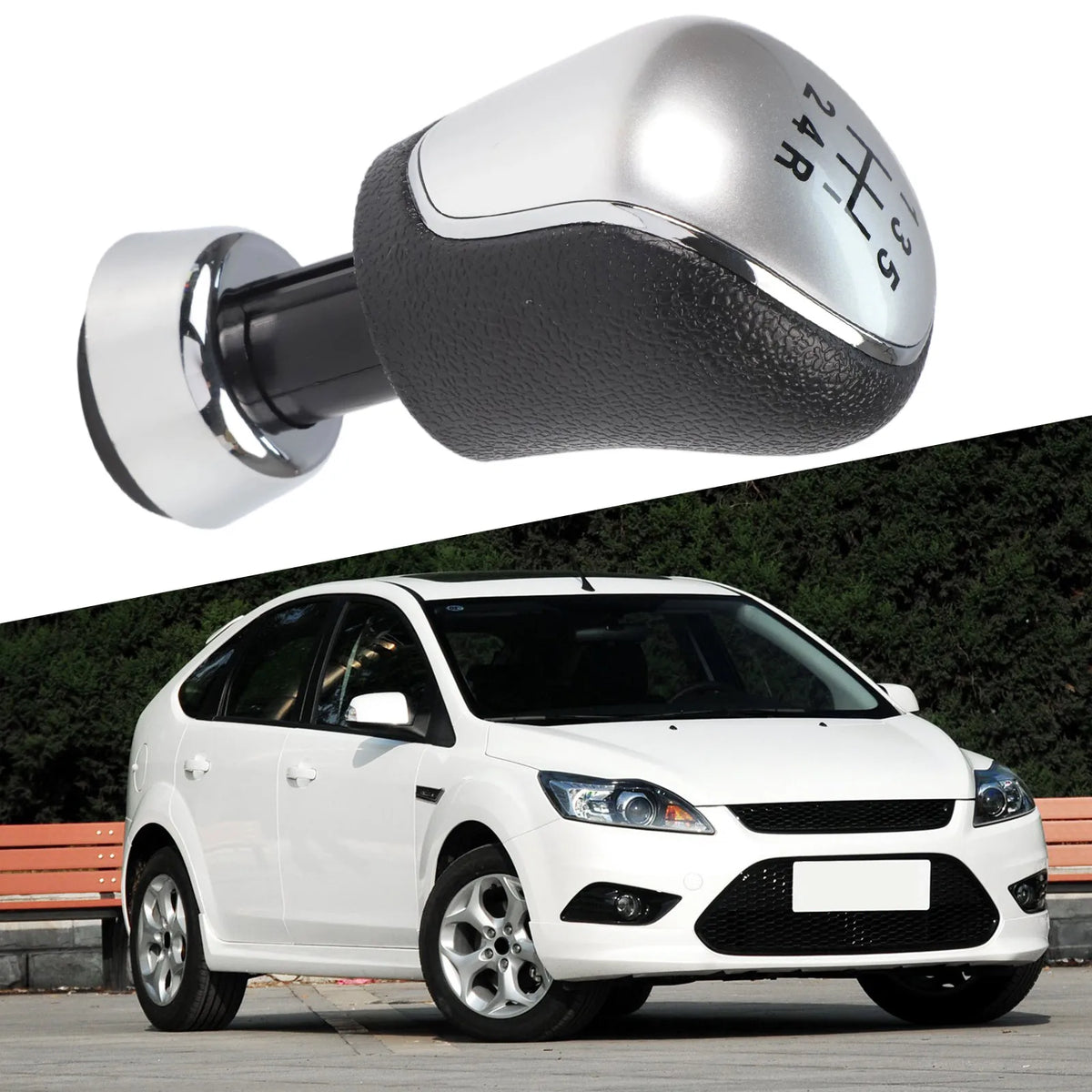 ABS Leather Knob Shifter Handball Vehicle Gear Shift Replacement Practical Gear Shifter Quick Installation Knob Quake 5 Speed
