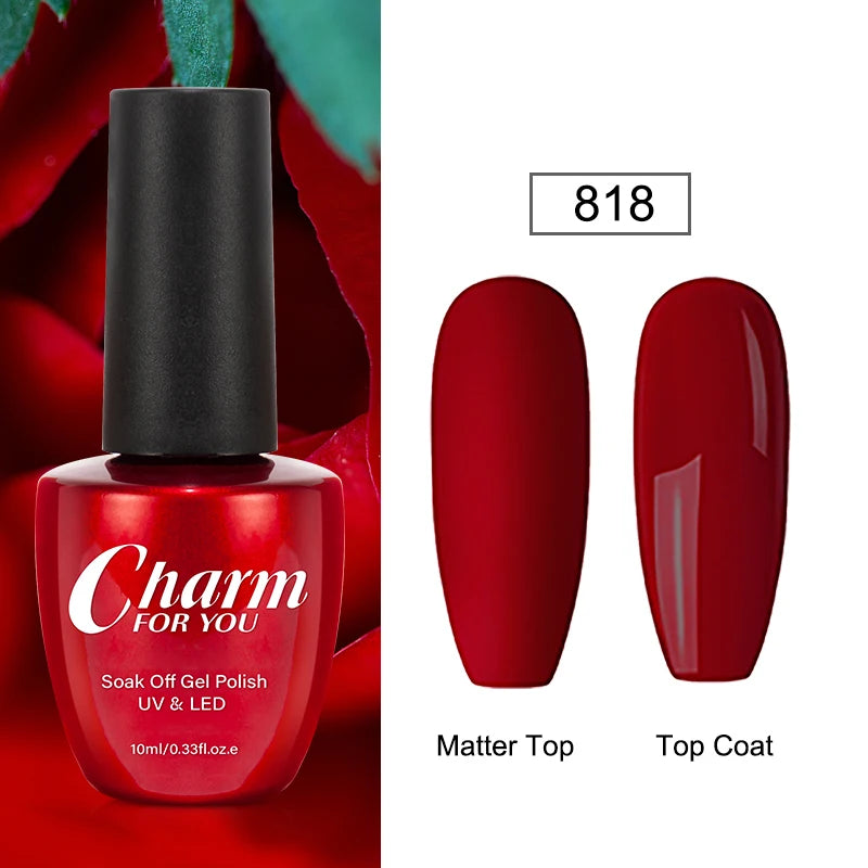 23 Color Gel Nail Polish 3 IN 1 One Step Summer Color Gel Varnish Semi Permanent UV/LED Soak Off Manicure Nail Art Gel Lacquer Quake 818