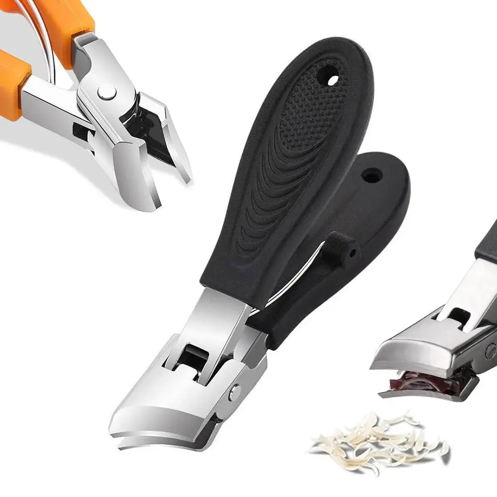 Large Opening Toenail Clippers-Extra Wide Jaw Nail Cutter with Sharp Pointed and Oblique Blades, Anti-Splash Design,for Thick In Quake A