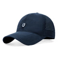 Outdoor Quick Dry Summer Baseball Cap Breathable Large Size Sun Hats UV Protection Adjustable Trucker Cap Men Women Quake Navy blue