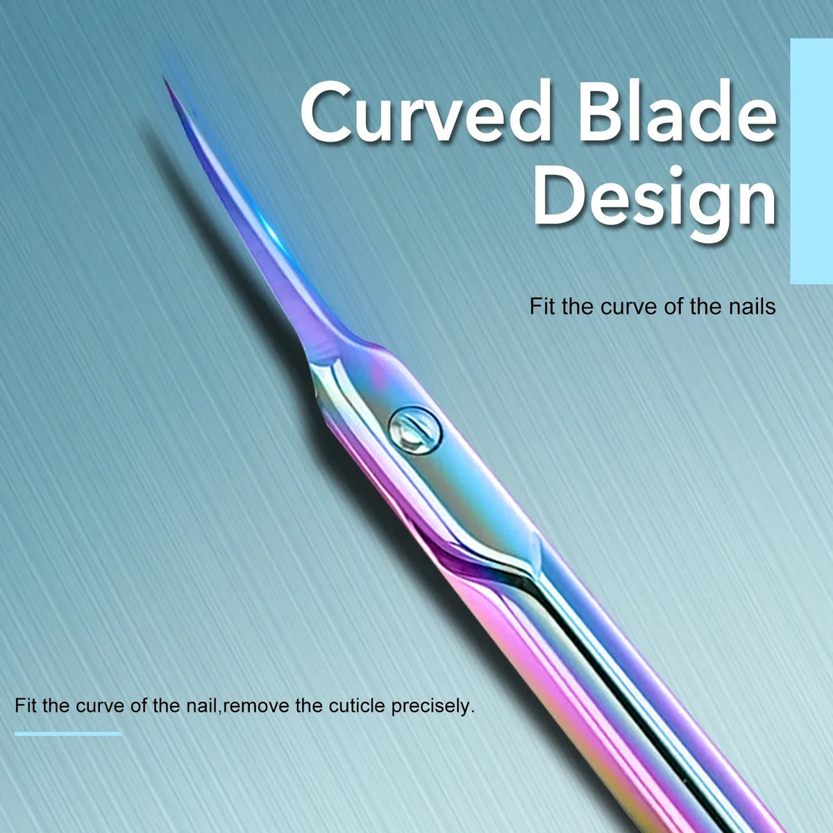 Multi-Purpose Nail Cuticle 1Pcs Scissors Eyebrows/Eyelashes Mustache Cuticle Extra Fine Curved- Professional Manicure Scissors Quake