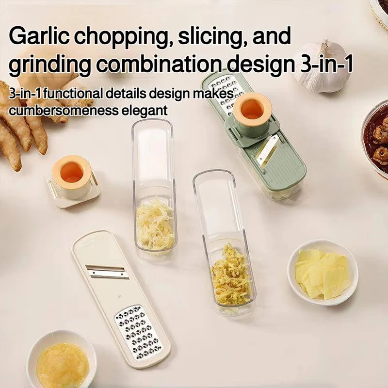 3-in-1 Multifunctional Ginger and Garlic Grinder Home Kitchen Slicer All Grinder Quake
