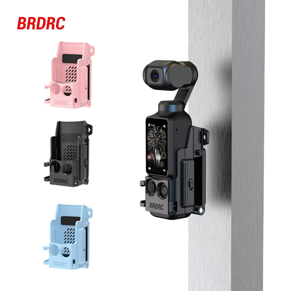 BRDRC Magnetic Mount for DJI Osmo Pocket 3,Quick Release Adapter Frame Holder,Pocket 3 Outdoor Travel Vlogging Accessories Quake