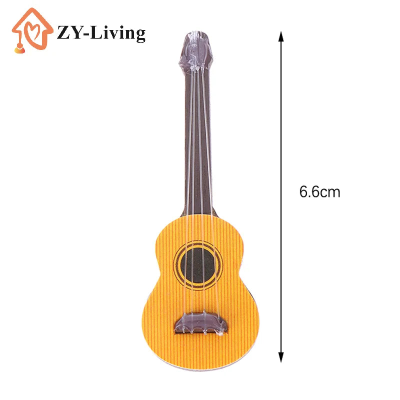 1:12 Dollhouse Musical Instrument Model Miniature Classical Guitar Home Living Scene Decor Toy Doll House Accessories Quake
