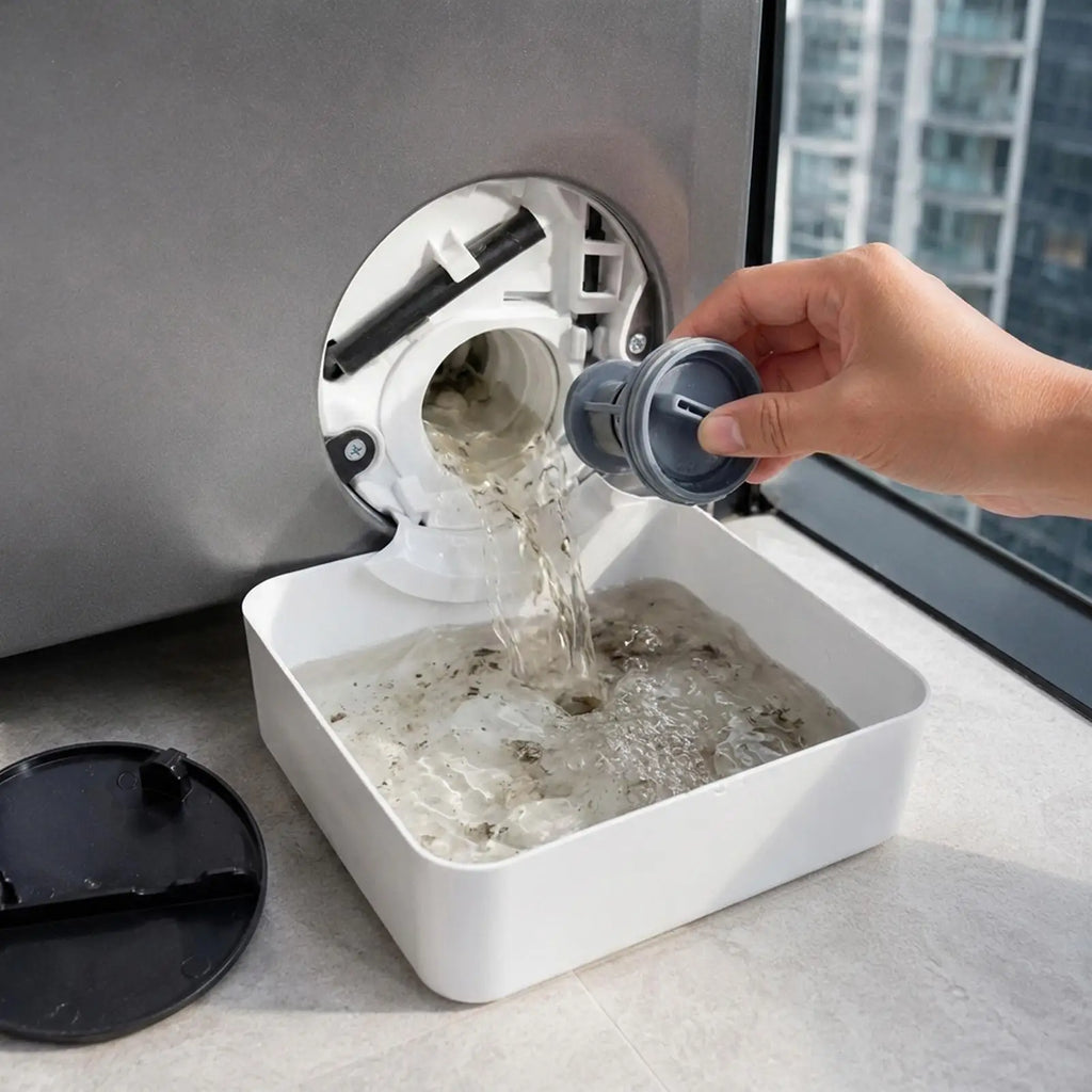Reusable Washer Drain Pan With Funnel Lint Filter Front Load Washing Machine Drip Tray Home Laundry Accessory Quake