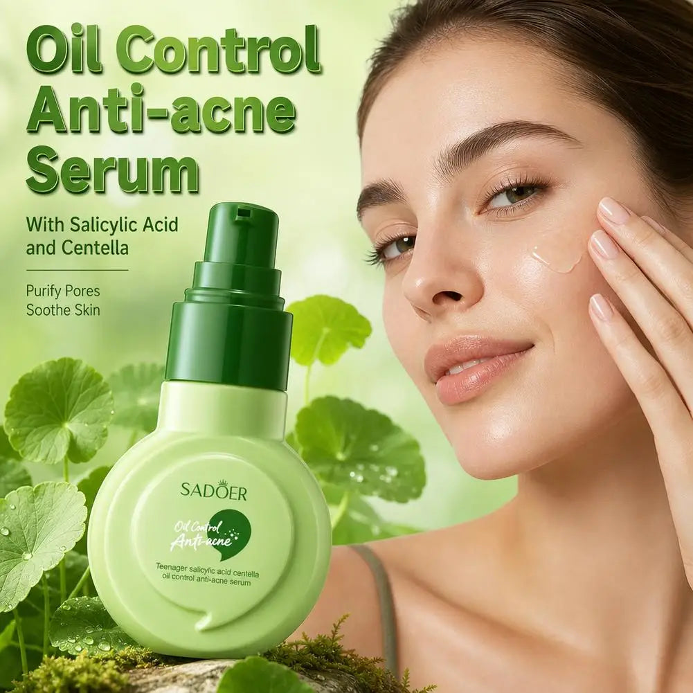 Salicylic Acid Anti-Acne Serum with Centella & Niacinamide – Pore Refining, Oil Control & Hydrating Facial Essence for Smooth Sk Quake