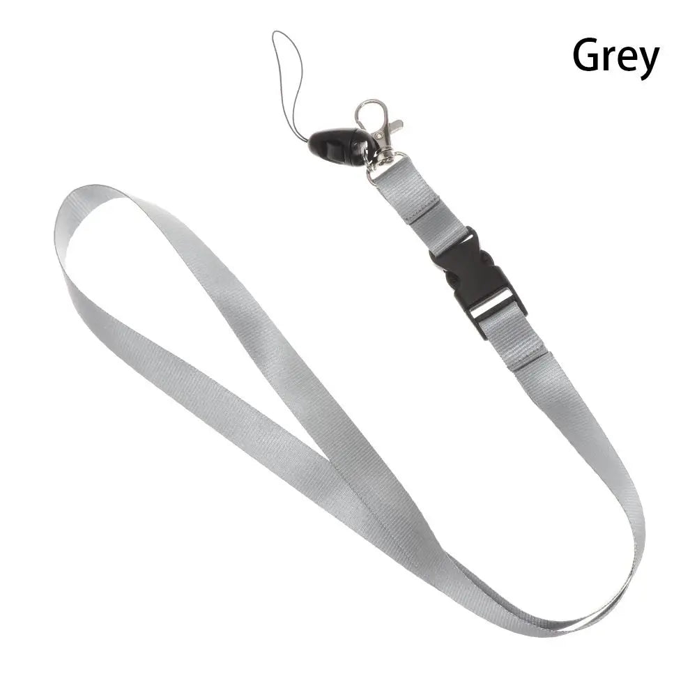 Cute ID Card Rope Fashion Mobile Phone Lanyard Mobile Phone Straps Neck Strap Keys Gym Holder Quake Grey