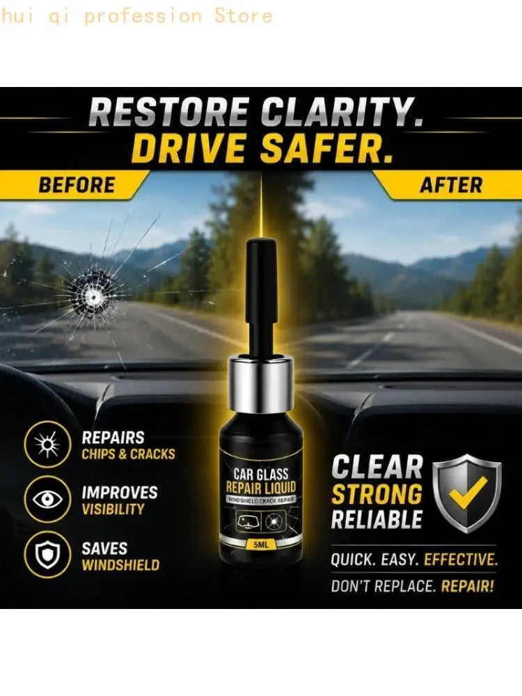 5 Windshield Repair Liquid Bottle for Routine Driving Storage H8WE Quake CN