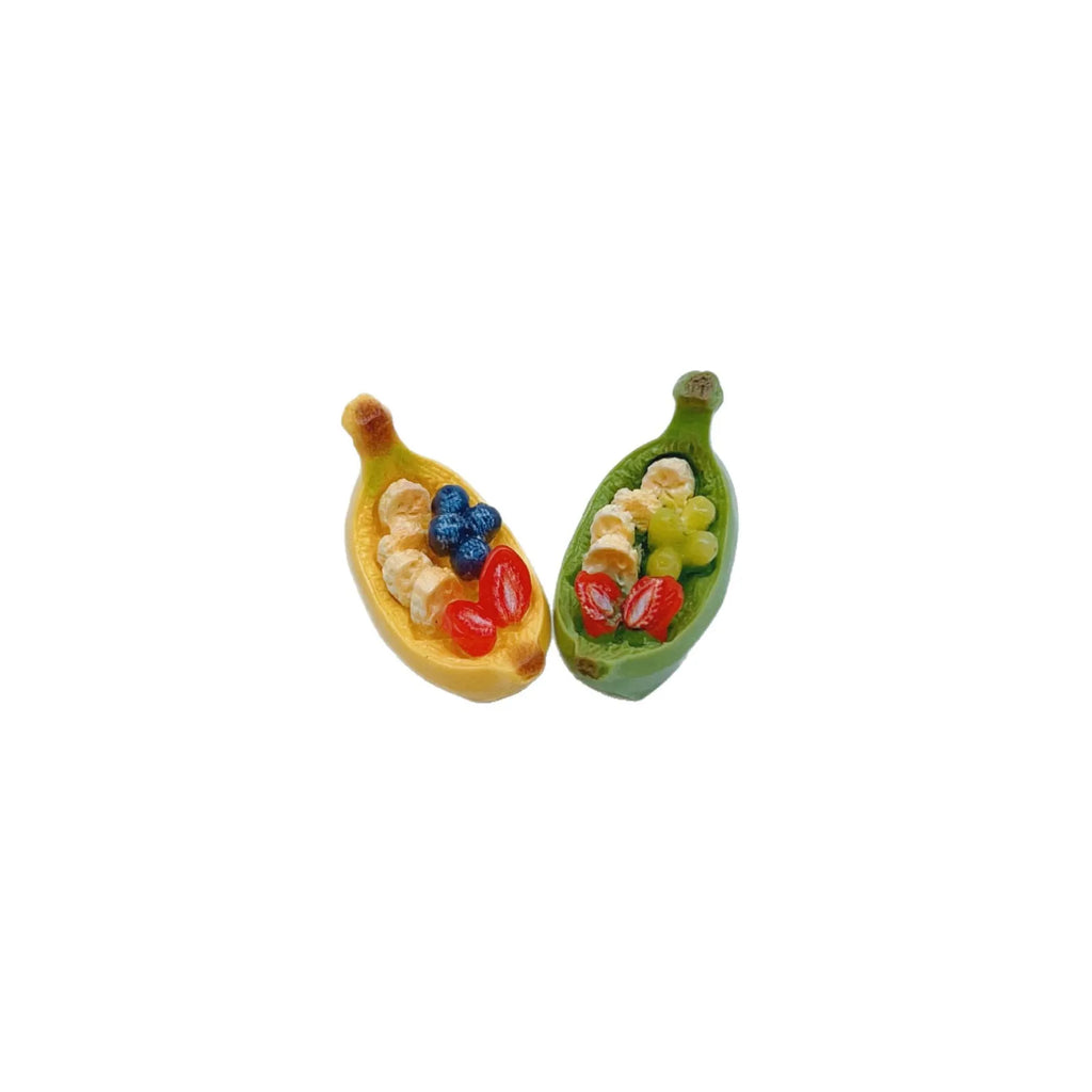 10Pcs Dollhouse Miniature Banana Fruit Pie Resin For Kitchen Furniture Model DIY Micro Landscape Scene Decor Ornament Accessorie Quake