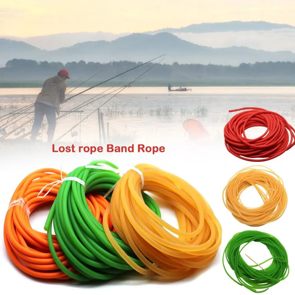 2025 2/2.2mm Fishing Elastic Band Strapping 10m Tied Line Rope Solid Rubber Tennis Elastic Band Fishing Line Quake