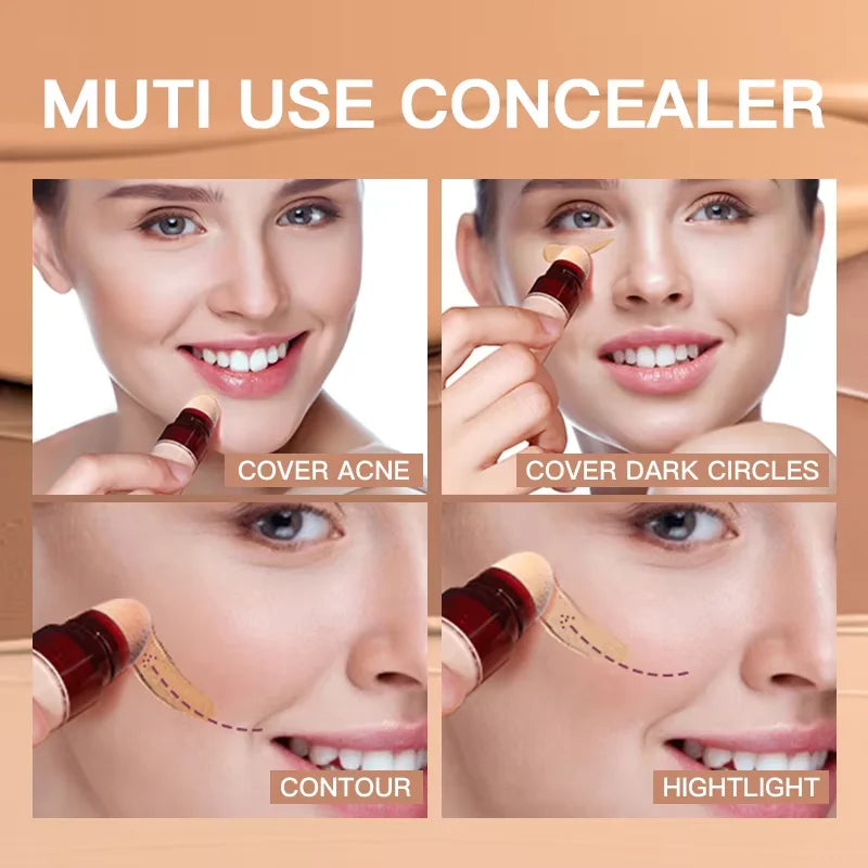 Sponge Head Concealer for Dark Circles, Tears, Freckles, Acne, Dark Circles, Pigmentation and Blemishes, Creating Natural Skin Quake