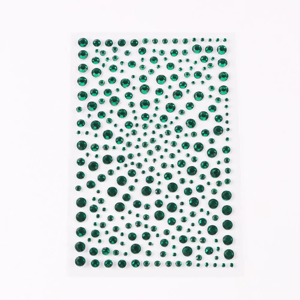 1 Pcs Waterproof Rhinestones Tattoo Stickers DIY Disposable Makeup Decoration Face Eyes Body Jewelry Colored Crystal Stickers Quake C4