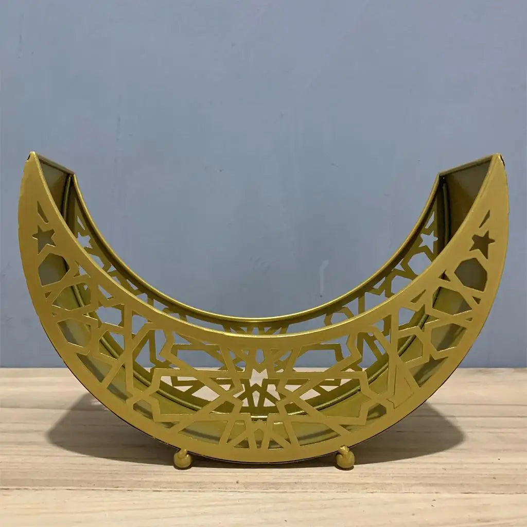 Elegant Moon Design Serving Tray for Ramadan and Eid Celebrations Quake