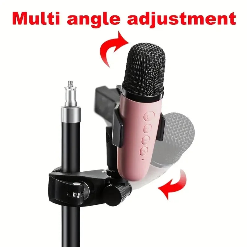 2/4pcs Adjustable Microphone Crab Clamp Mount for Mic Stand & Drum Rim - 5/8" to 3/8" Thread,Secure Grip for Wired/Wireless Mic Quake