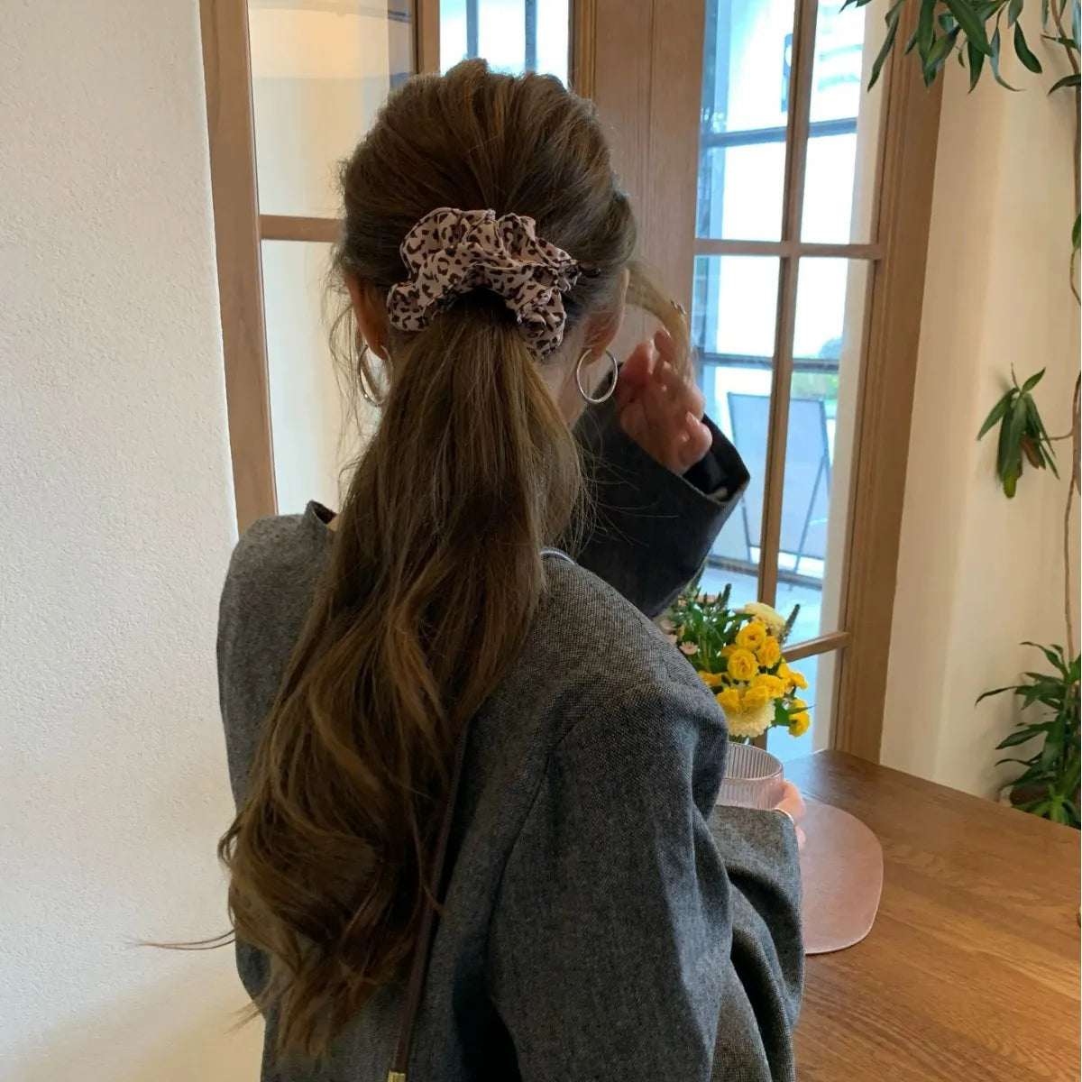 Korean Fabric Leopard Print Small Intestine Ring Headband New High Elastic Hair Band Women's Rubber Band Hair Accessories Quake