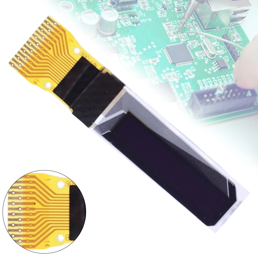 4Pcs 0.69Inch OLED Display Module 14PIN OLED Screen Module 96*16 I2C Interface White Light for DIY Kit Quake
