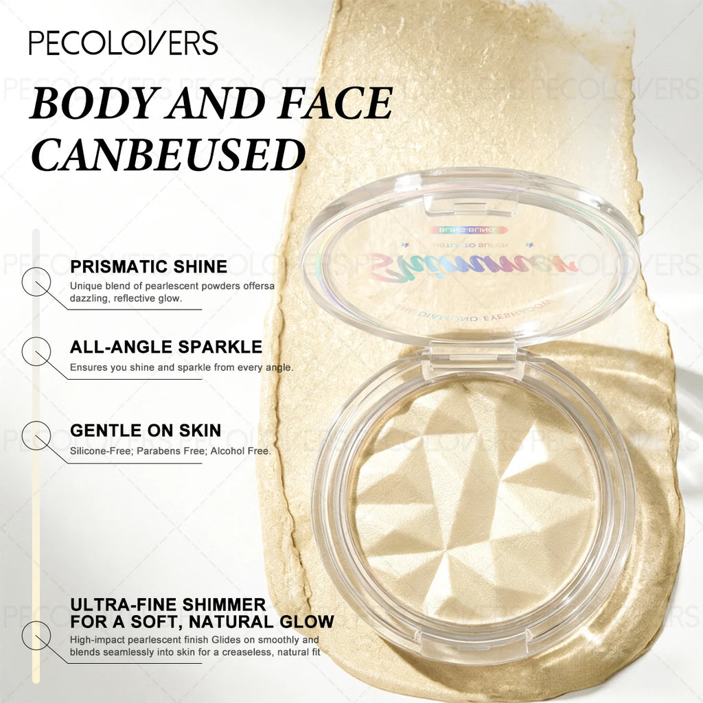 1PC Multi Functional High Disc, Champagne and White Silver Colors, Brightens The Face and Eyes, Waterproof and Sweat Proof Quake