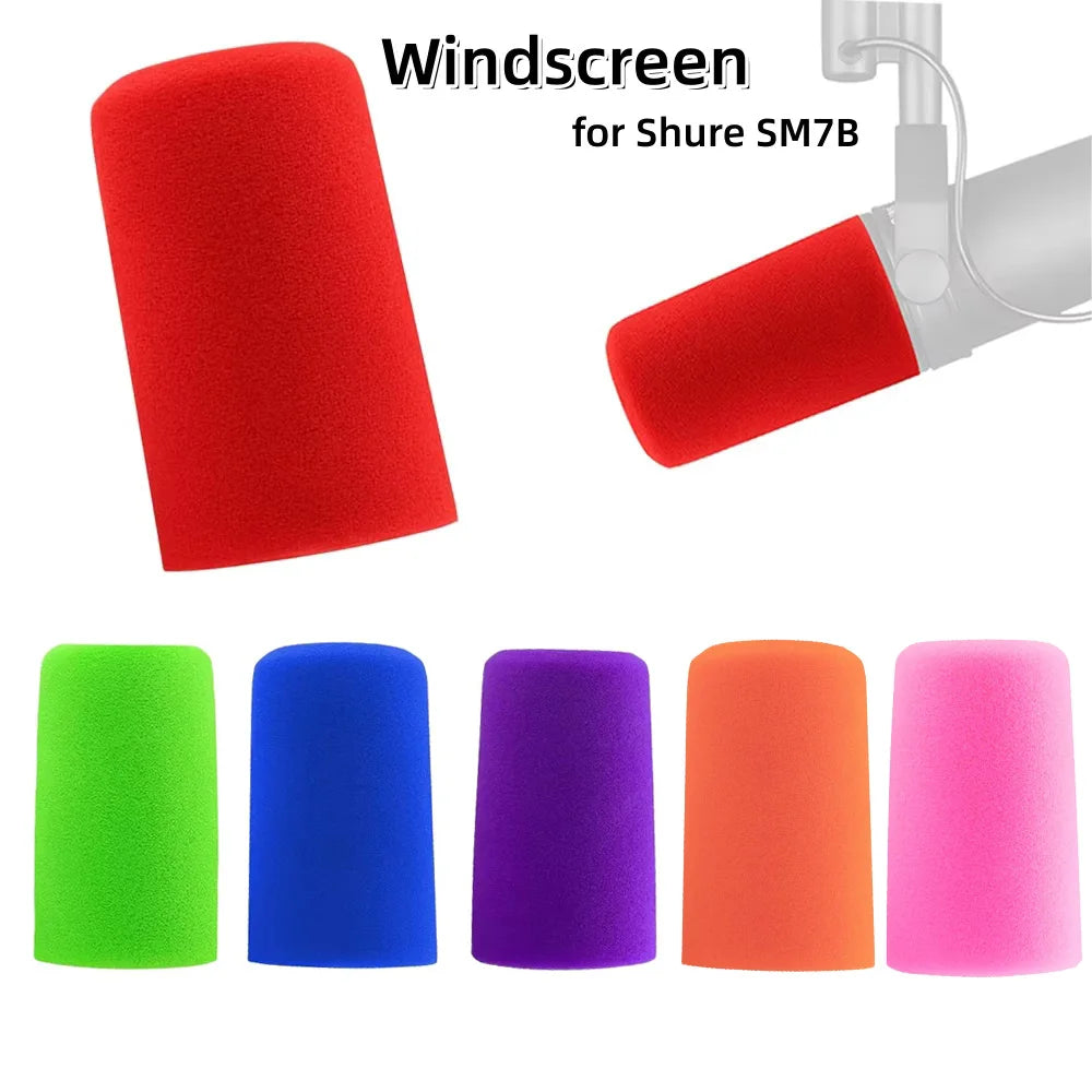 Pop Filter Windscreen for Shure SM7B SM7dB Vocal Microphone RK345 Replacement Pop Filter,Noise-cancellation Windsock Cover Quake