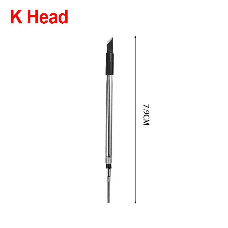 Ceramic Heating Core Soldering Iron Tip Replacement Portable Solder Welding Tip Home Industry Circuit Board Welding Accessories Quake K Head 3PCS