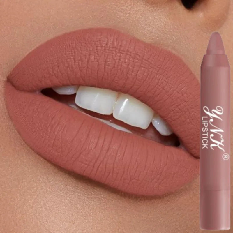 1PC Pink Series Velvet Matte Lipstick Pen Waterproof Long Lasting Red Lipstick Makeup Lip Tint Pen Cosmetic Makeup Quake