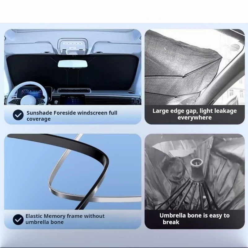 Car Front Window Sunshade Cover Sun Shade Windshield Visors Windscreen Foldable Auto Sun Umbrella H8WE Quake