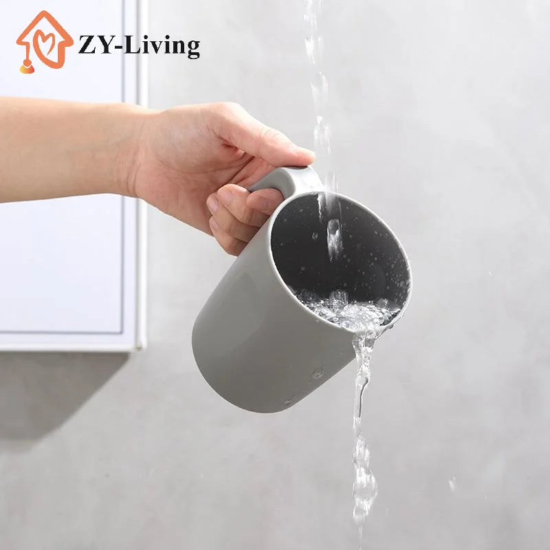 1Pcs Simple Household Thickened Mouthwash Cup, Tooth Cup and Plastic Brushing Cup Quake