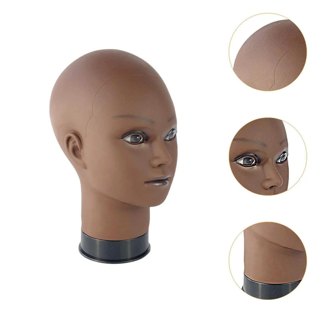 Wigs Head Mannequin Smooth Multipurpose Wigs Holder Wigs Display Stand for Hats Scarf Wigs Displaying Making Styling Hairpieces Quake