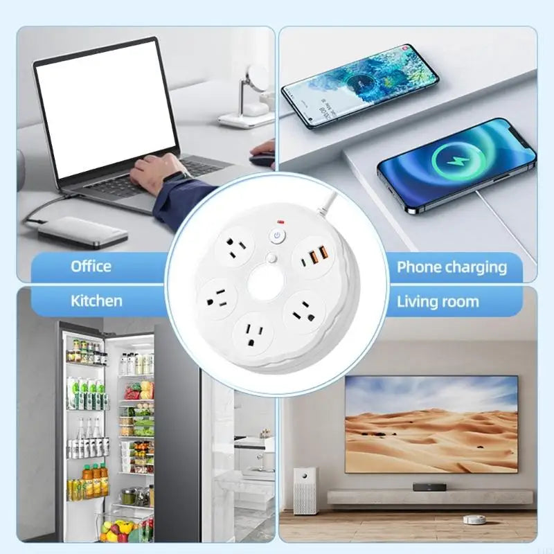 3 In 1 Desk Lamp With Power Outlet And USB Charging Port Adjustable Lighting For Bedroom Study Room Work Place K1KF Quake