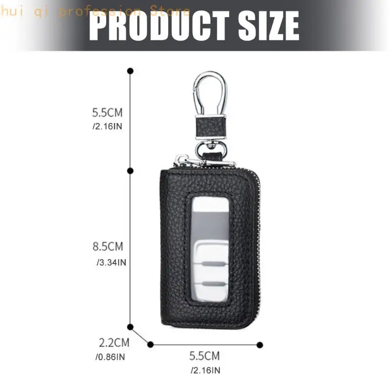 Elegant Retro Car Case Holder PU Leather Multiple Color Option Visible Window Design Fit Most Vehicle H8WE Quake