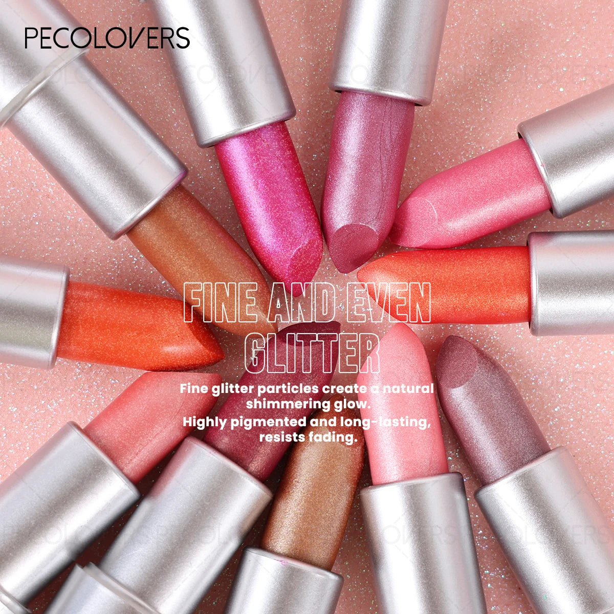 Fine Glitter Lipstick, Multiple Color Options, Glitter Lip Lipstick, Suitable for Date and Festival Makeup, Lip Cosmetics Quake