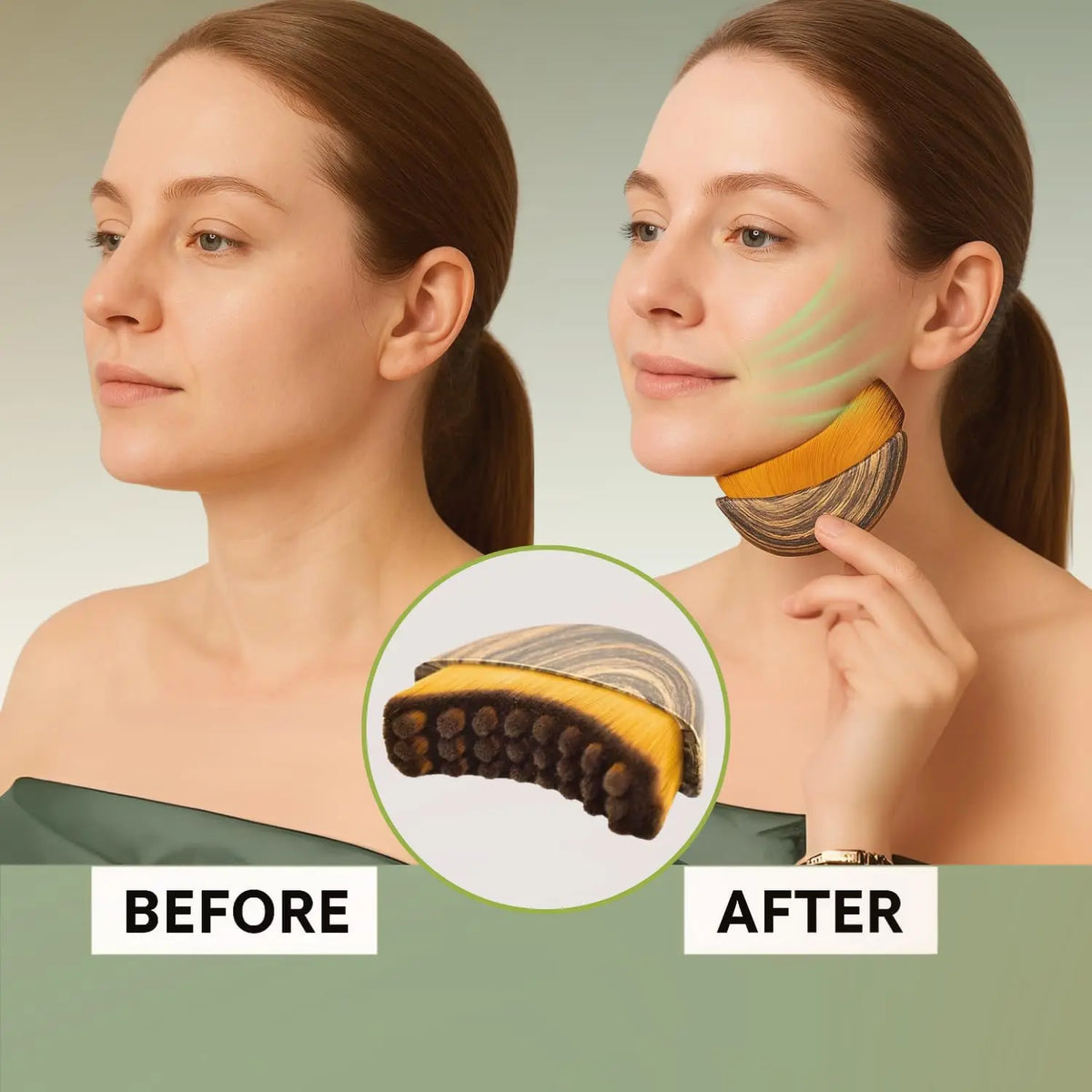 Lymphatic Contour Face Brush, Lymphatic Drainage Brush for Face, Chin & Neck. Features a Newly Upgraded Ergonomic Design Quake