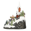 Christmas Village House Figurine Rotatable Skaters Table Centerpiece Sculpture for Shelf Fireplace Xmas Decor Bedroom Indoor Quake Default Title