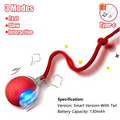 Intelligent Interactive Cat Ball Long-lasting and Durable Easy To Clean Intelligent Obstacle Avoidance Pet Dog Toys Quake Red