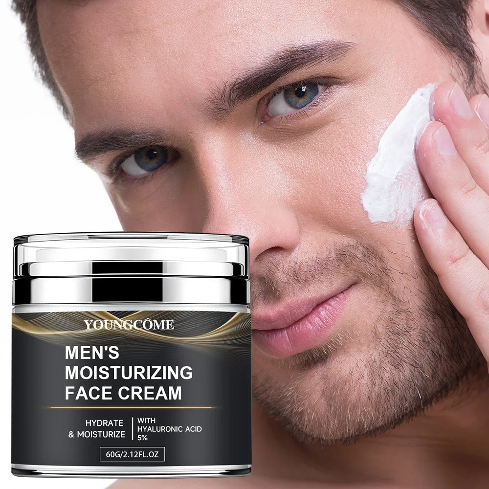 Men's Collagen moisturizing cream with retinol and vitamins, refreshing and hydrating, improves skin elasticity, day and night Quake