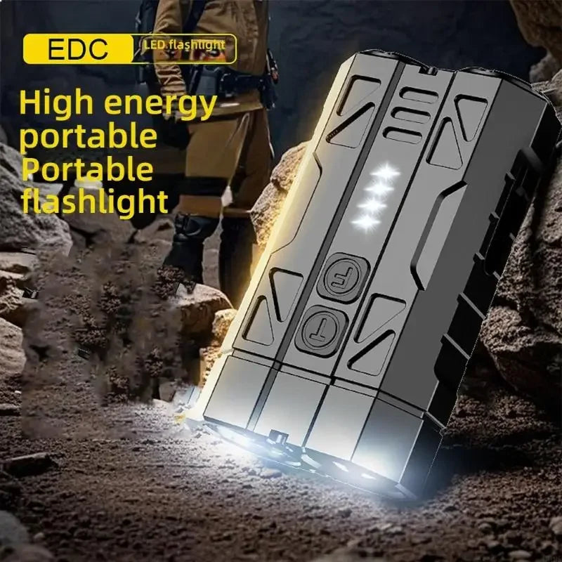Rechargeable Zoomable Flashlight Double Mode Base 4 Brightness Level Waterproof For Outdoor Camping Emergency K1KF Quake China Mainland