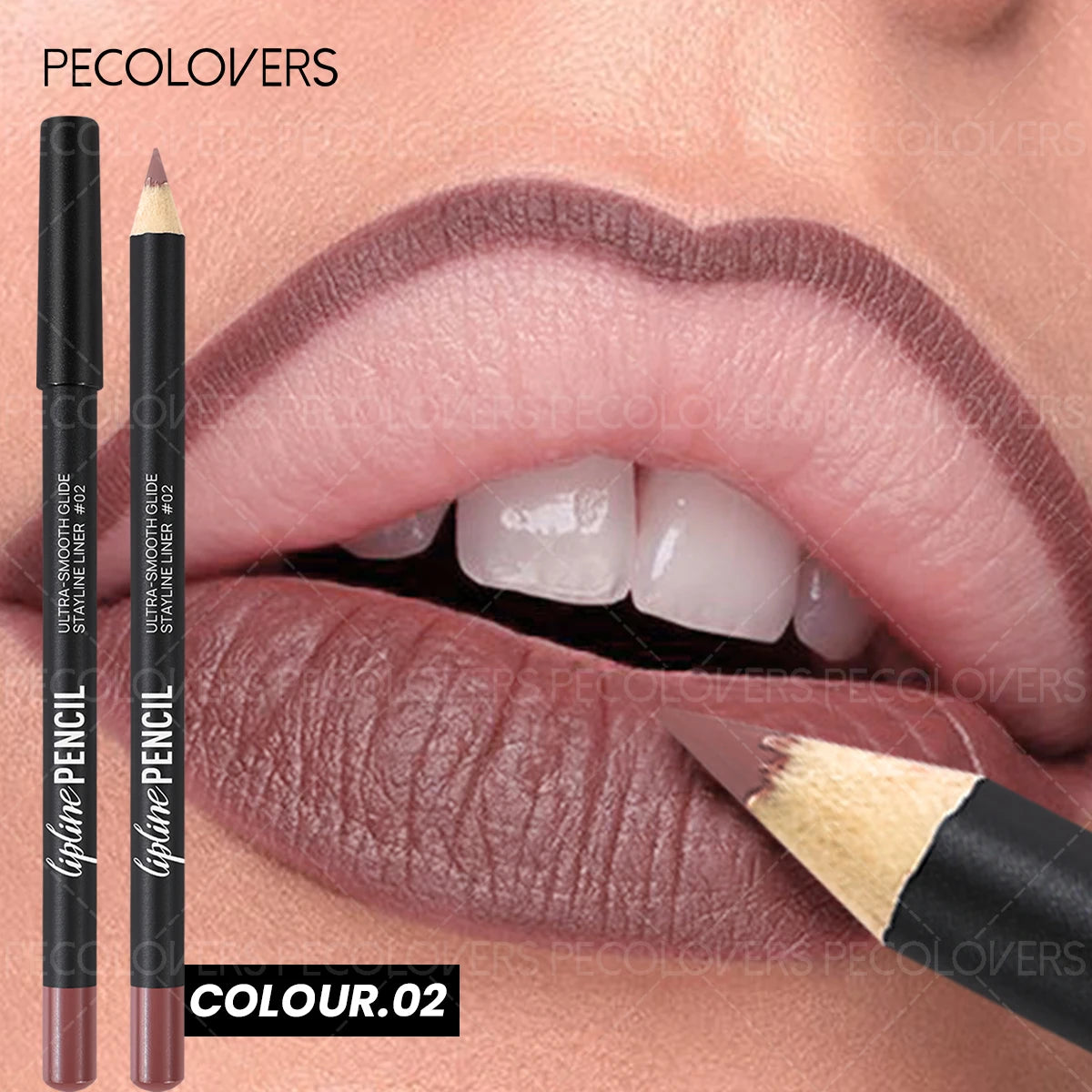 1PC Lipliner Lipstick, Plump and Charming Lips, Nude Brown, with A Variety of Makeup, Lip Cosmetics Quake 02