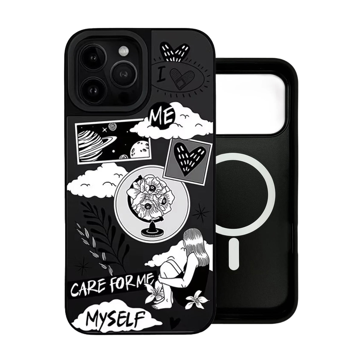 Vacation Summer Pattern Mirror Surface Magnetic Phone Case Cover for IPhone 13 14 15 16 17 18 Pro Max Case Quake mirror (MagSafe) 1 iPhone 14 Pro