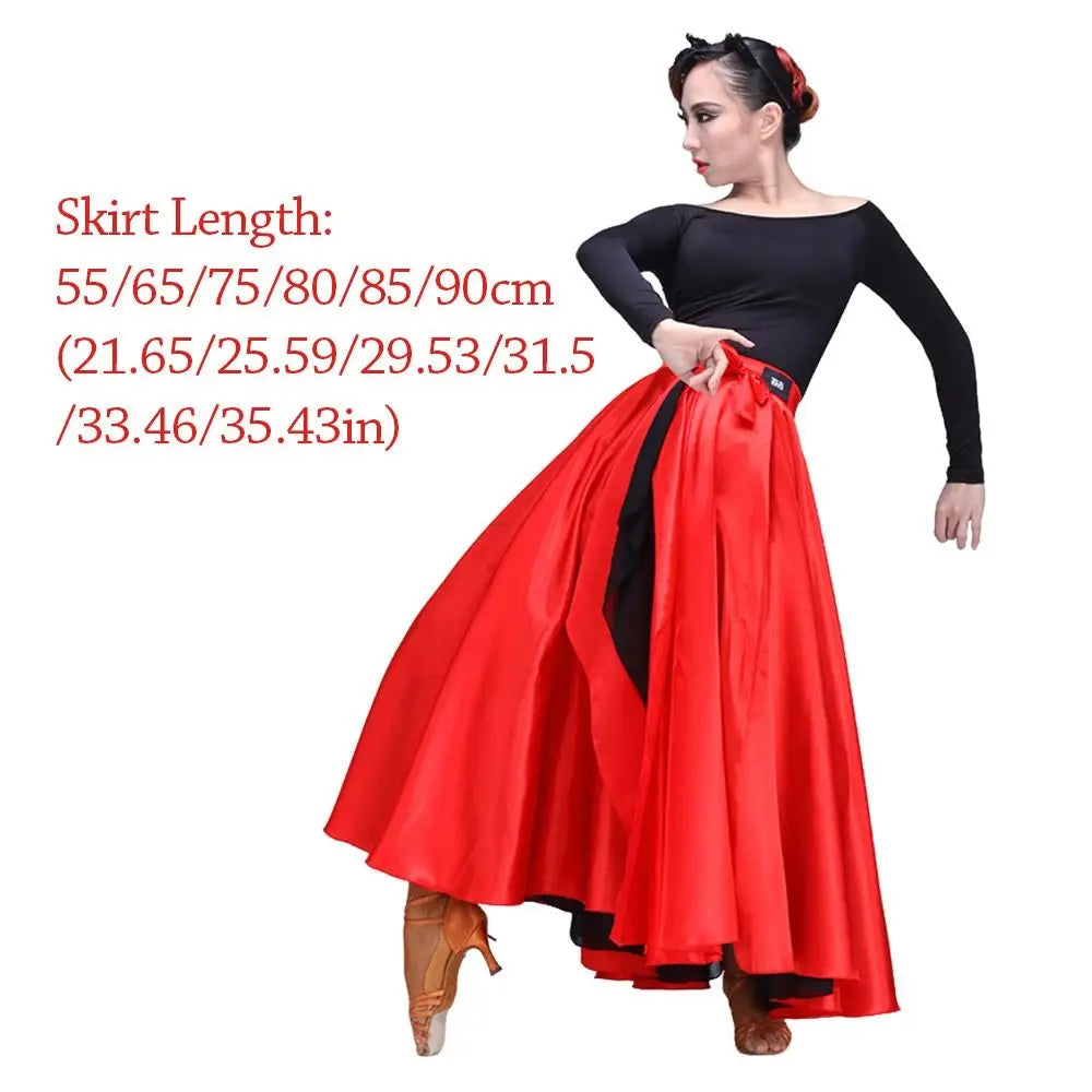 Smooth Spanish Flamenco Shawl Skirt Polyester Party Belly Dance Costumes Carnival Dress Performance Paso Doble Dance Dress Quake