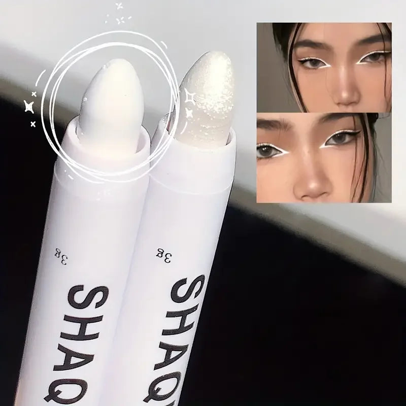 Highlighter Gloss Eyeshadow Pencil Double End Beads Bright Flash Eyeshadow Stick Anti Sweat Long High Color Eyeshadow Makeup Quake