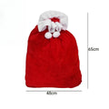 Extra Large Santa Claus Gift Bag with Drawstring Large Capacity Red Velvet Bags for Xmas Present Storage Christmas Decoration Quake 65x48cm as show