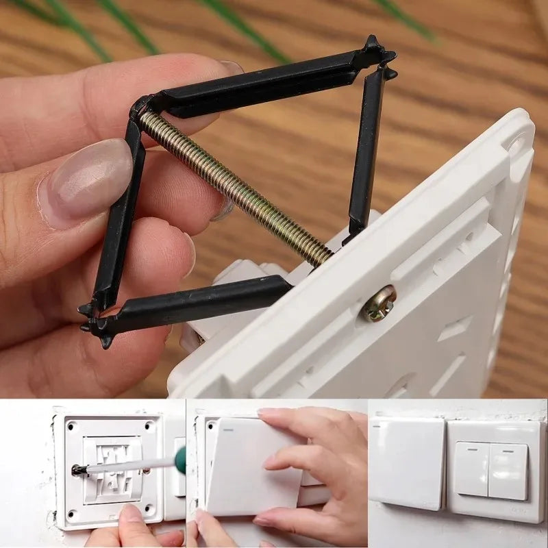 20/1PCS Old Switch Box Repair Screw Cassette Fixed Support 86 Type Wall Sockets Bottom Box Replacement Insulation Repair Device Quake