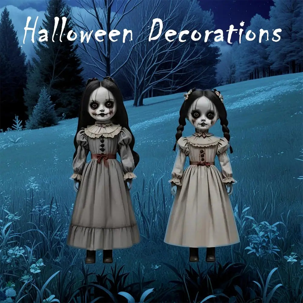 Scary Halloween Ghost Doll Ground Decoration Horror Prop Doll Ground Plug-in Large Swing Ghost Voice Control Decoration Quake