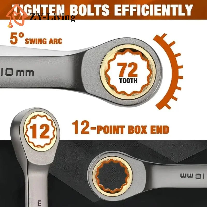 1Pcs Universal Torx Wrench Adjustable Torque 8-22mm Ratchet Spanner for Bicycle Motorcycle Car Repair Tools Mechanical Tool Quake