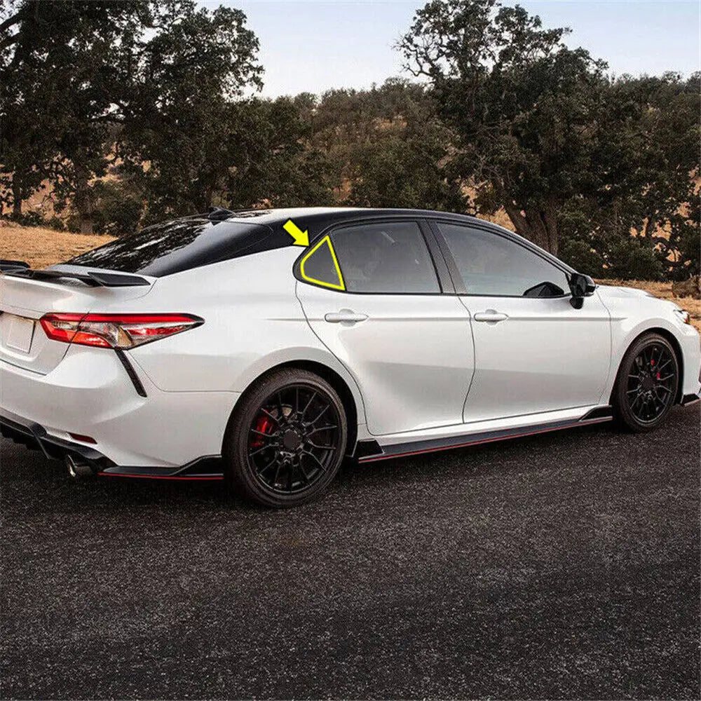 For Toyota Camry Sedan 2018-2023 Car Rear Louver Window Side Shutter Cover Trim Sticker Vent Scoop ABS Carbon Fiber Accessories Quake
