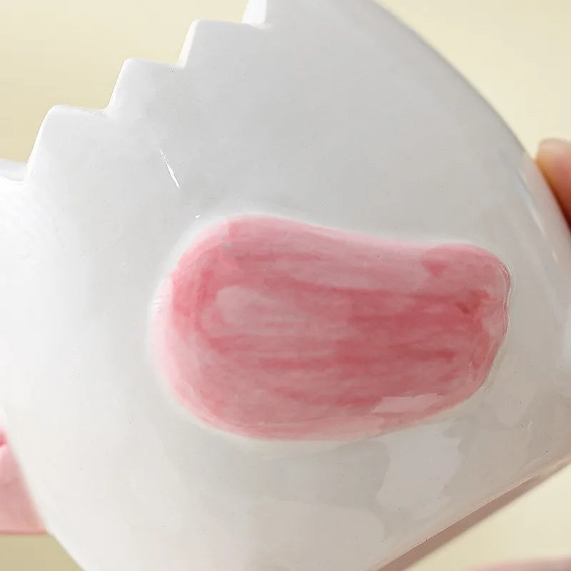 Cute Cartoon Chick Ceramic Egg Yolk Separator Household Baking Egg White Filter, Creative Kitchen Egg Separating Gadget Quake