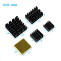 Radiator Copper Raspberry Heatsink Mini PC Raspberry Pi 4 3 2 1 Model B A Plus Processor RAM Memory Lan Chip Heat sink Cooling Quake Beige