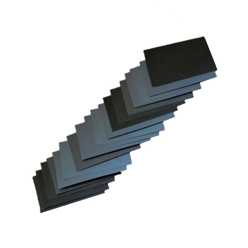 Sandpaper 400 600 800 1000 1200 1500 Grit Wet/Dry 1/2inches 16 Pieces For Polishing Car Wash Maintenance Paint Care Quake